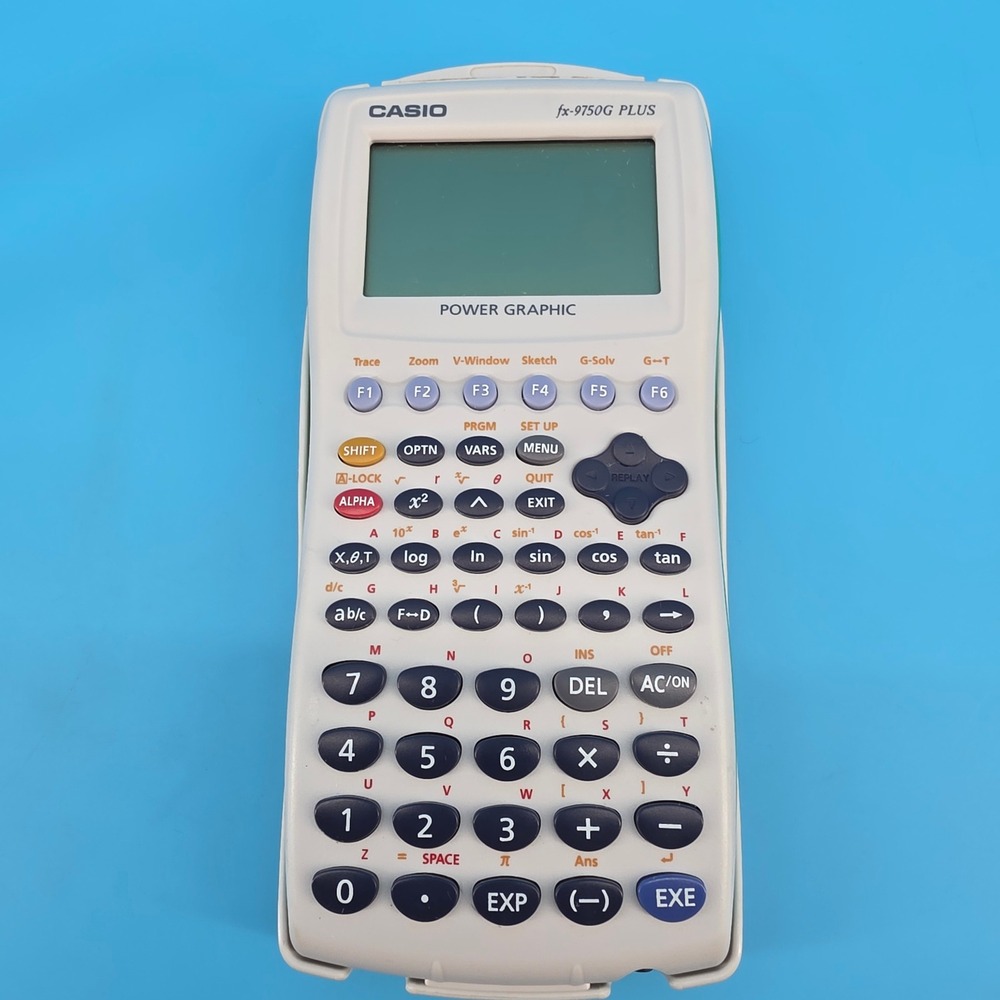 Casio fx-9750G PLUS Power Graphic Graphing Calculator Teal Gray with Cover